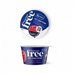 Йогурт Виола 180г FREE Малина-черная смородина безлактозный 2,7%
