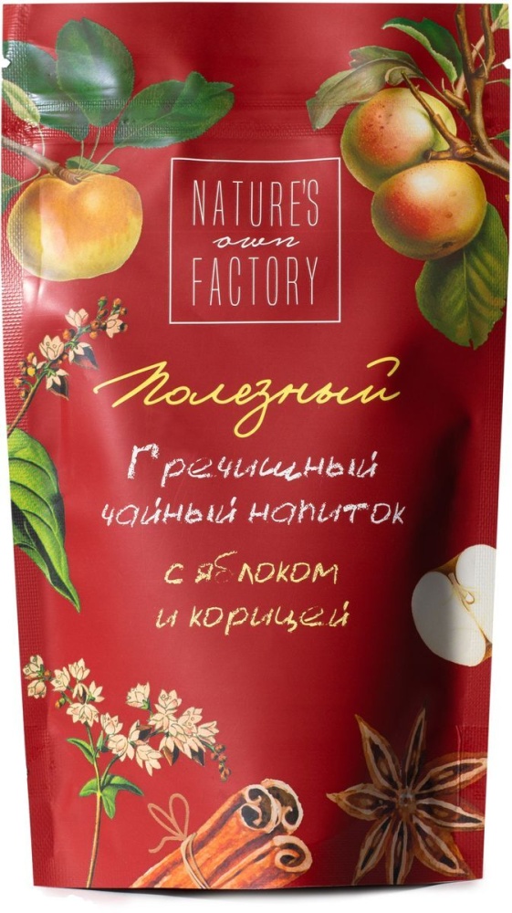 Чайный напиток Фабрика Природы 100г гречишный с яблоком и корицей