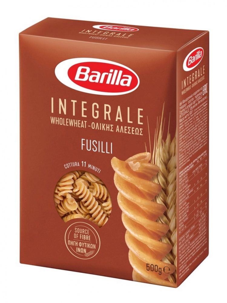 Макаронные изделия Барилла 450г Фузилли цельнозерновые
