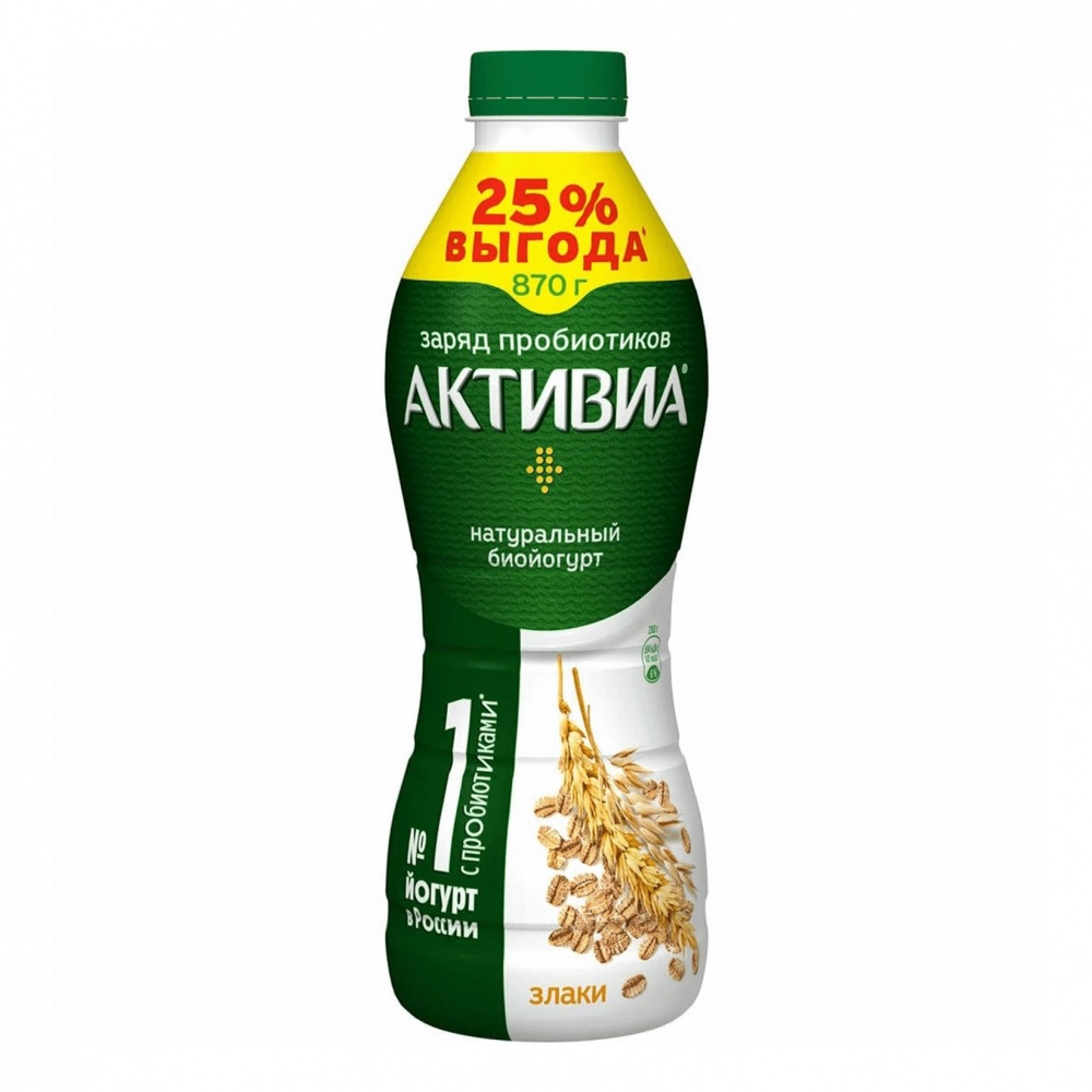 Йогурт АктиБио 870г Злаки 1,6% бут