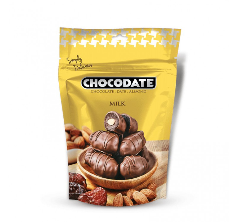 Конфеты Шокодате 100г Финик с миндалем в молочном шоколаде