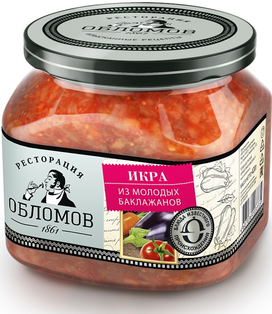 Икра Ресторация Обломов 320г из молодых баклажанов с/б