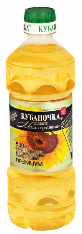 Кубаночка масло0,5л рафин.