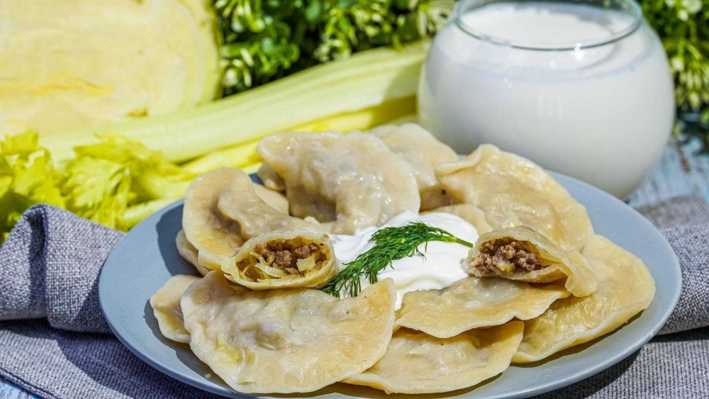 Вареники с мясом и капустой п/ф с/м вес.