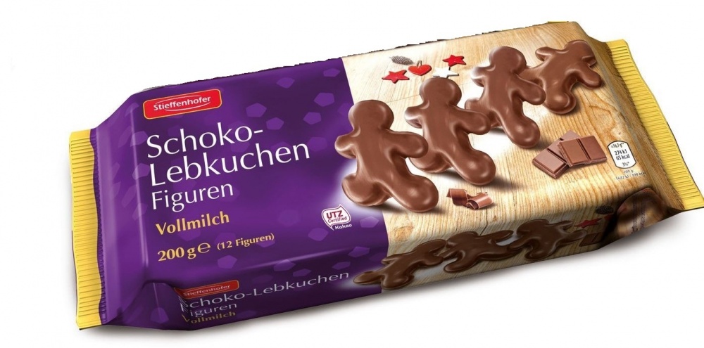Пряники Schoko-Lebkuchen 200г Пряничные человечки в молочном шоколаде