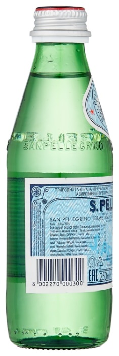 Вода Сан Пеллегрино 0,25л газ. ст/б Италия