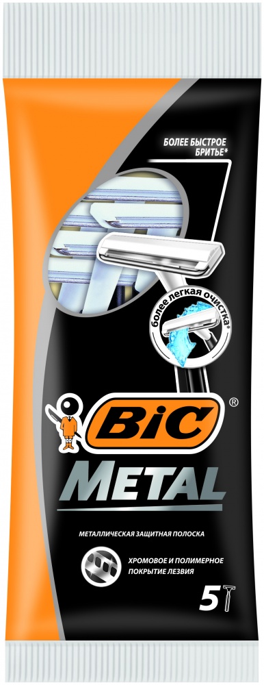 Бик Бритва с металлической защитной полоской 5шт