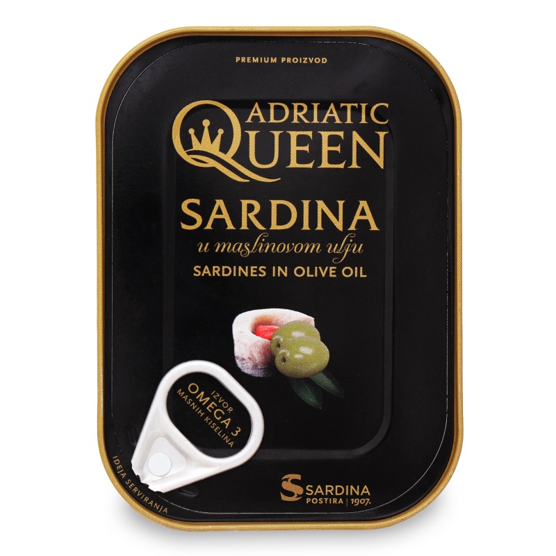 Сардины Адриатик Квин 105г в оливковом масле
