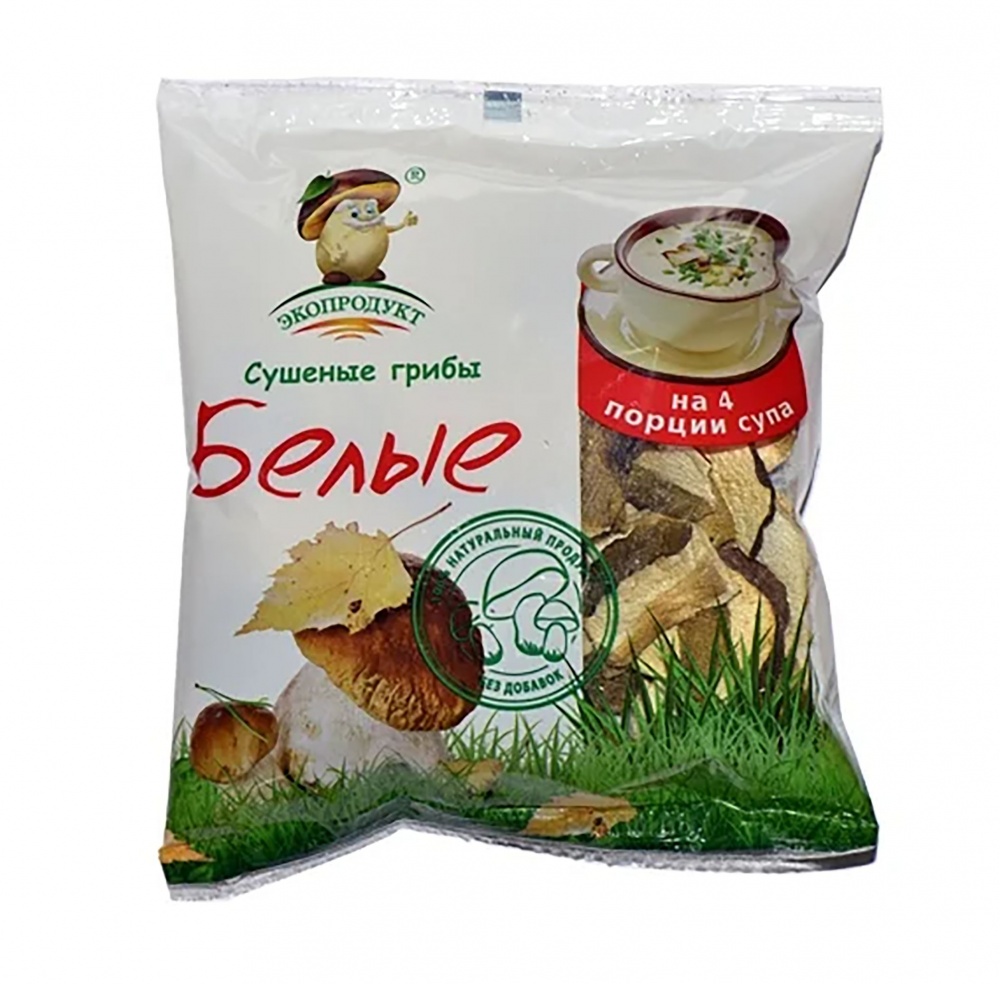 Грибы Экопродукт 40г Белые сушеные