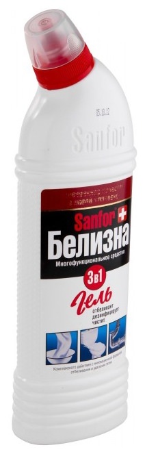 Санфор Белизна гель многофункциональное ср-во 3 в 1 с хлором 1л