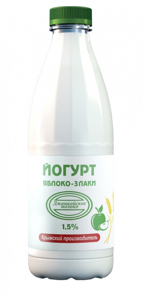 Йогурт Джанкой 900г Яблоко-Злаки 1,5% бут