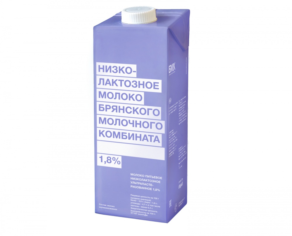 Молоко БМК 1л Безлактозное 1,8%