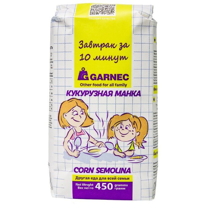Крупка Гарнец 450г Кукурузная манка б/глютена