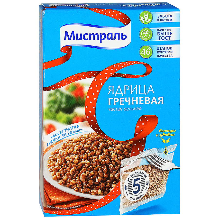 Гречка Мистраль 5х80г ядрица Гречка Мистраль 5х80г ядрица