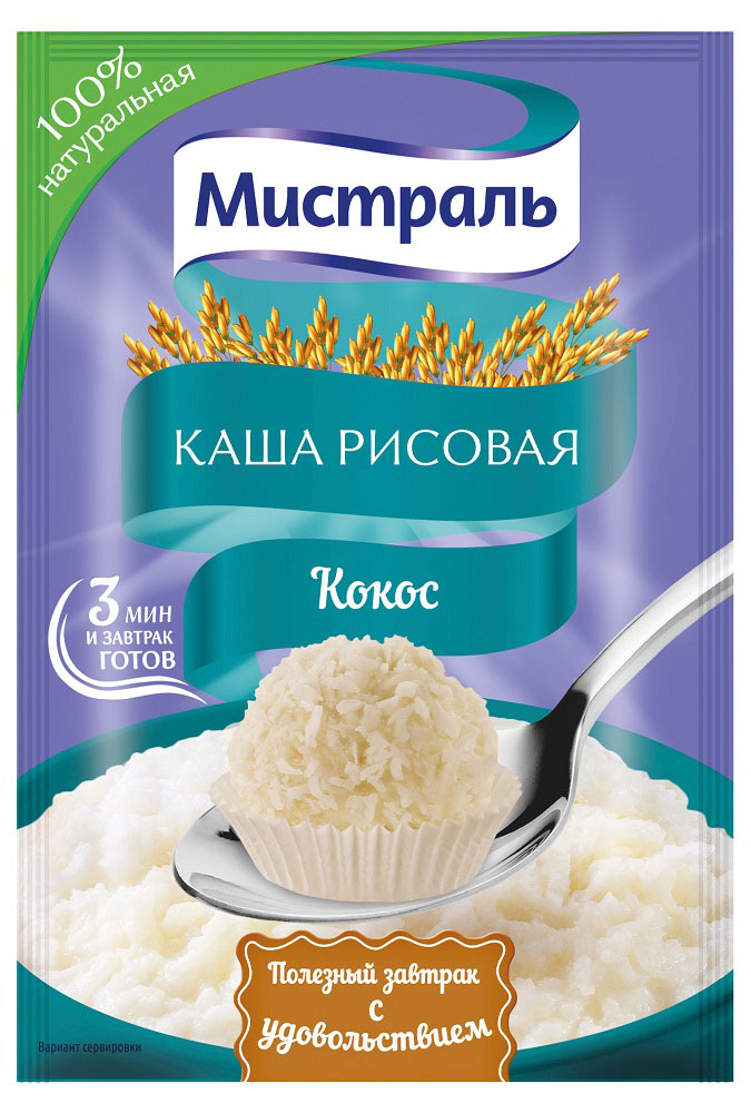 Каша Мистраль 40г рисовая Кокос
