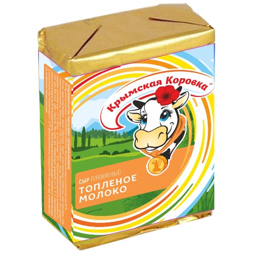 Сыр Крымская Коровка 90г плавл Топленое молоко 45%