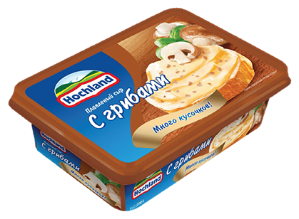 Сыр Хохланд 200г плавл. с грибами ванночка
