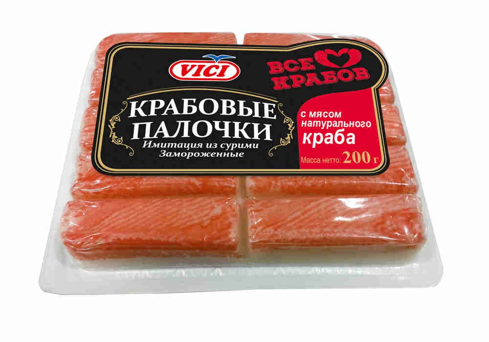 Вичи Крабовые палочки с мясом краба 200г зам
