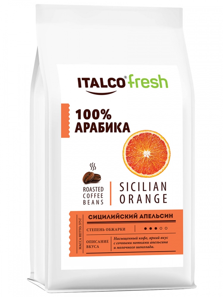 Кофе Италко 375г Сицилийский апельсин зерно