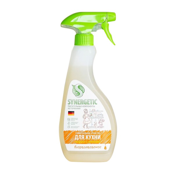 Средство Синергетик 500мл чистящее д/кухни Мандарин и Лемонграс