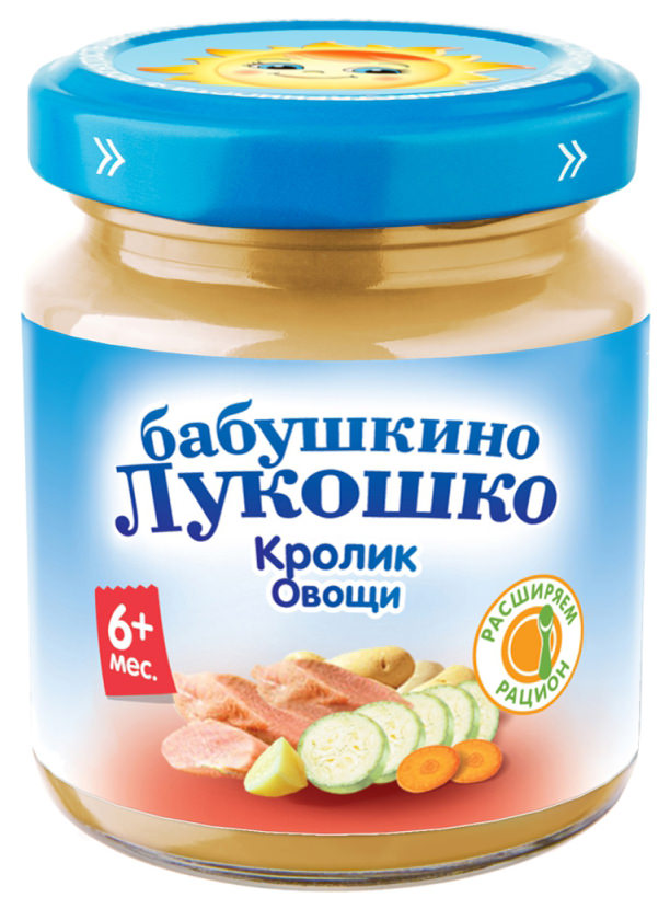 Бабушкино Лукошко Рагу 100гр овощное с кроликом