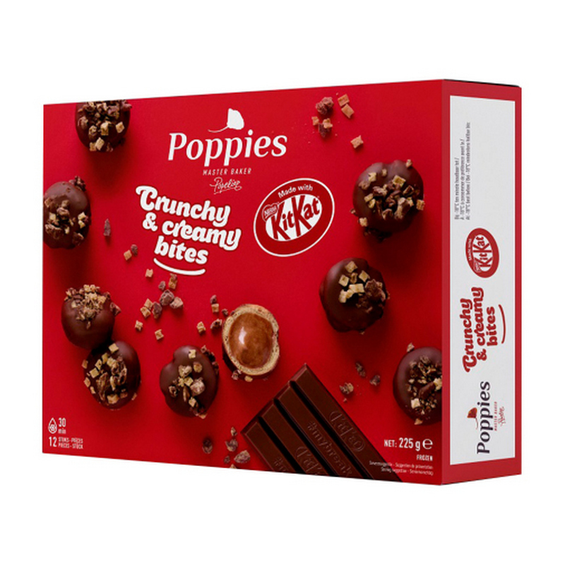 Профитроли Poppies 225г украшенные кусочками KitKat Бельгия (10)