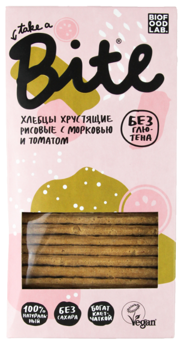 Хлебцы Байт 150г рисовые с морковью и томатом
