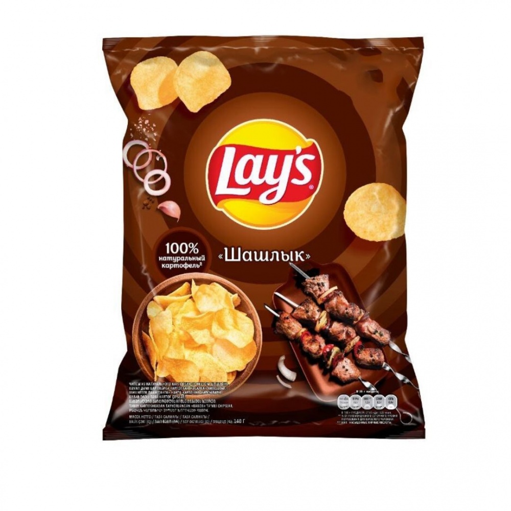 Чипсы Лейз 140г Шашлык