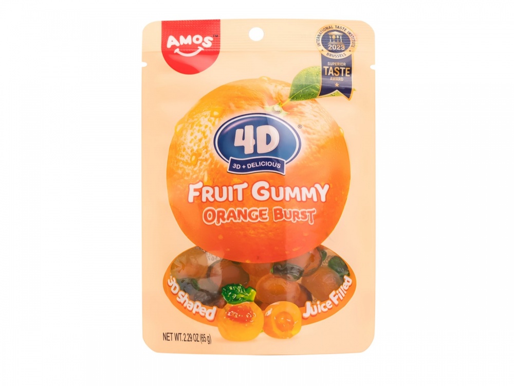 Мармелад Амос 4D 65г Апельсиновый вкус