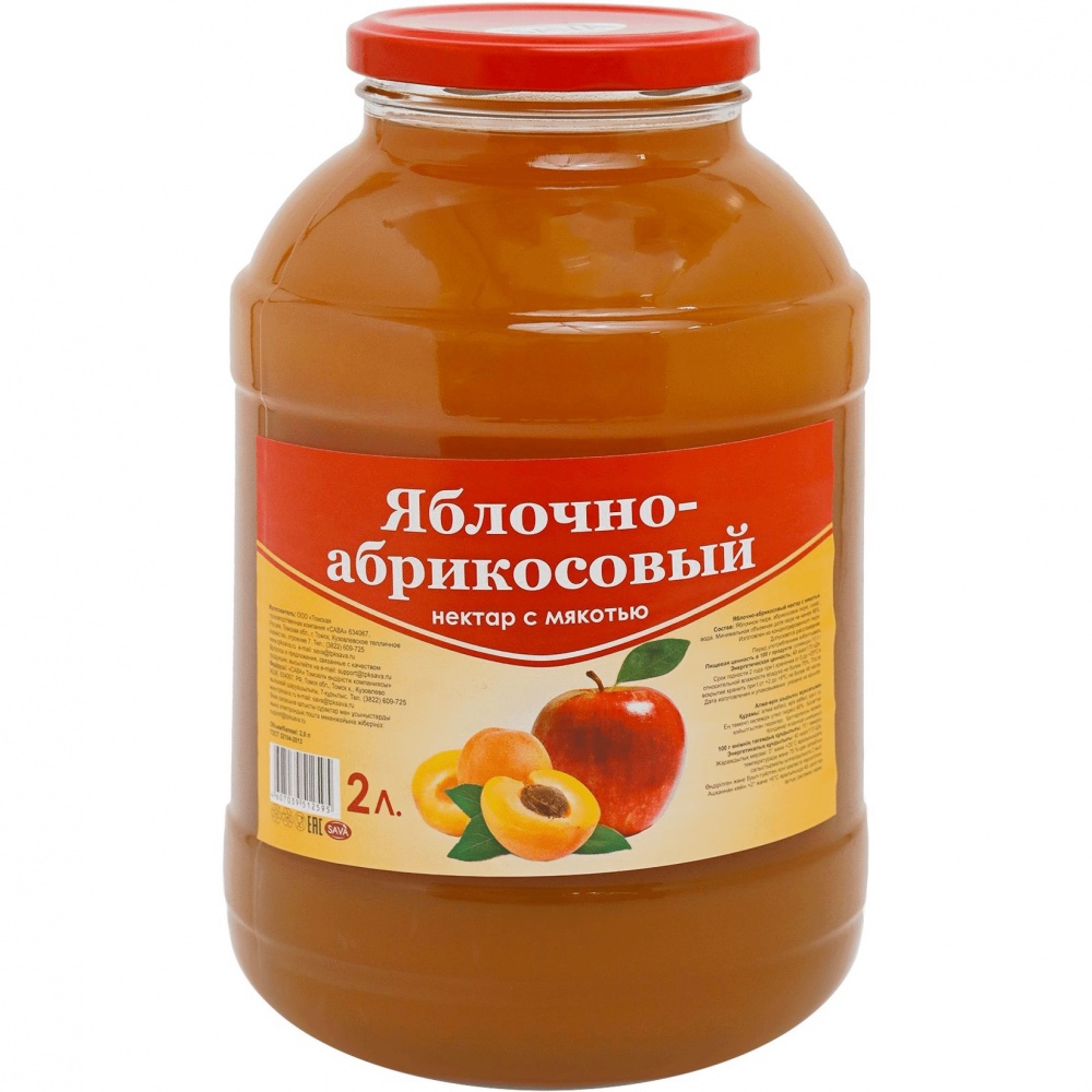 Нектар Сава 2л Яблочно-абрикосовый ст/б