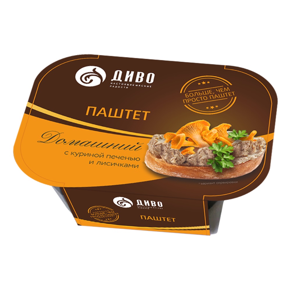 Паштет Диво 150г Домашний с куриной печенью и лисичками
