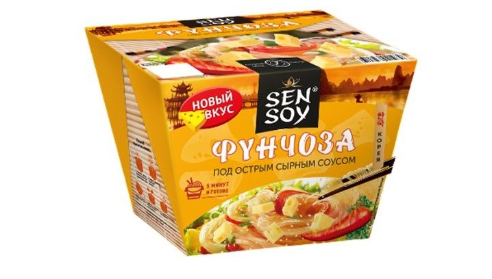 Фунчоза Сен Сой 125г под острым сырным соусом
