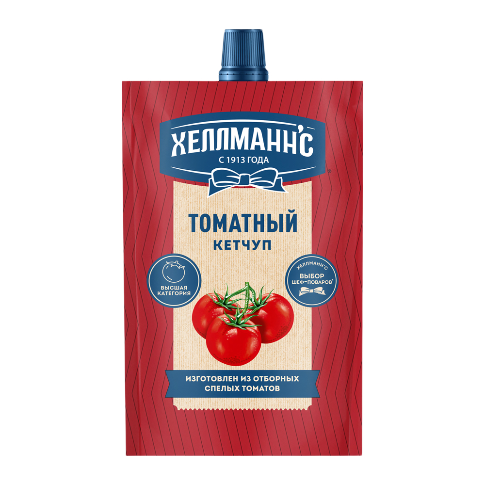 Кетчуп Хеллманнс 320г Томатный д/п