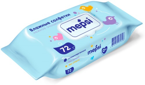 Салфетки Мепси 72шт влажные детские