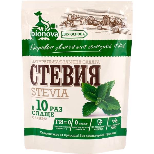 Подсластитель Бионова 200г Стевия д/п