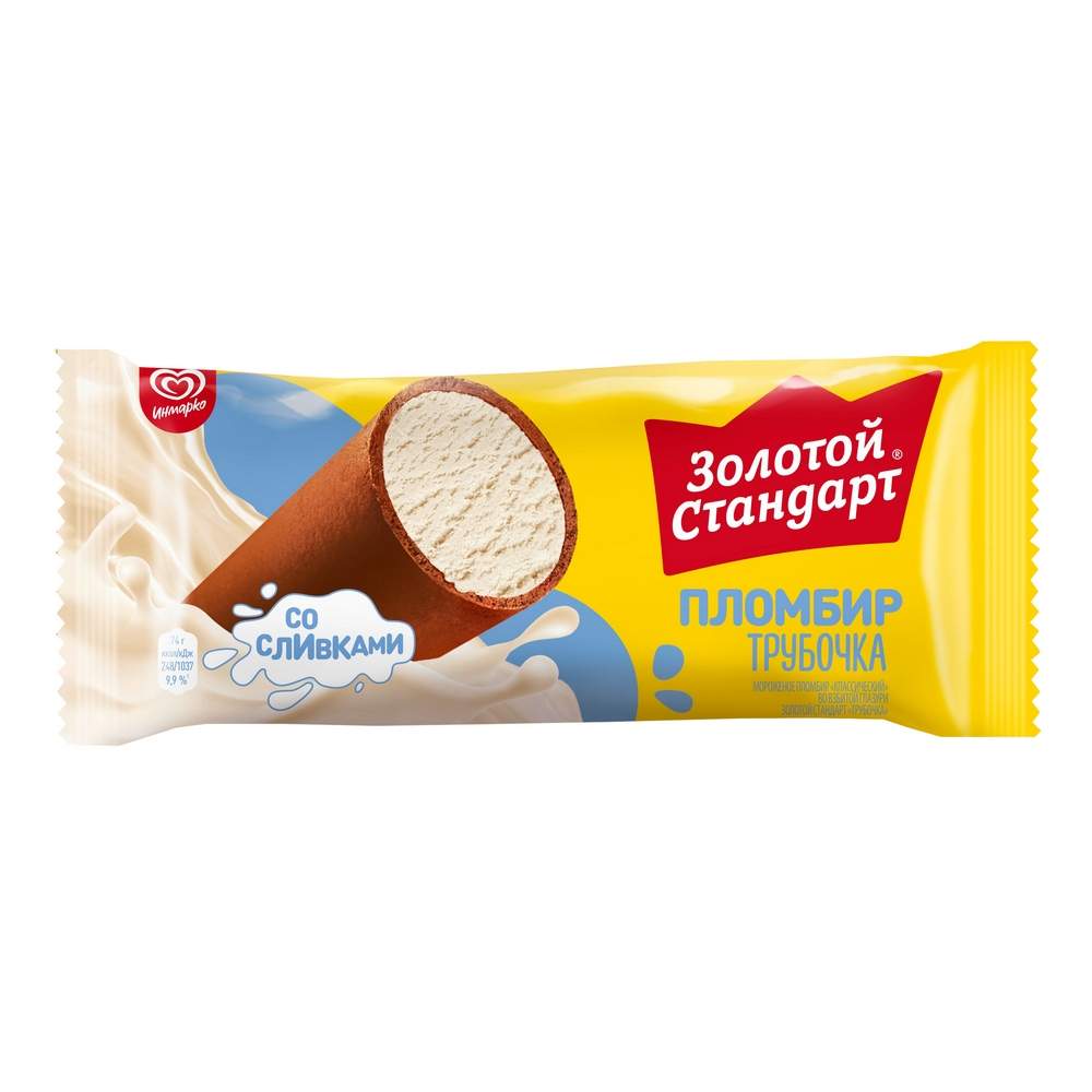 Мороженое Золотой Стандарт 74г трубочка (24)