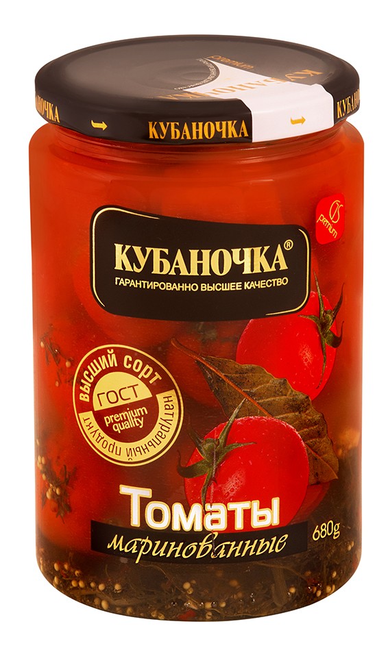 Томаты Кубаночка 720мл в т/соке не очищенные ст/б