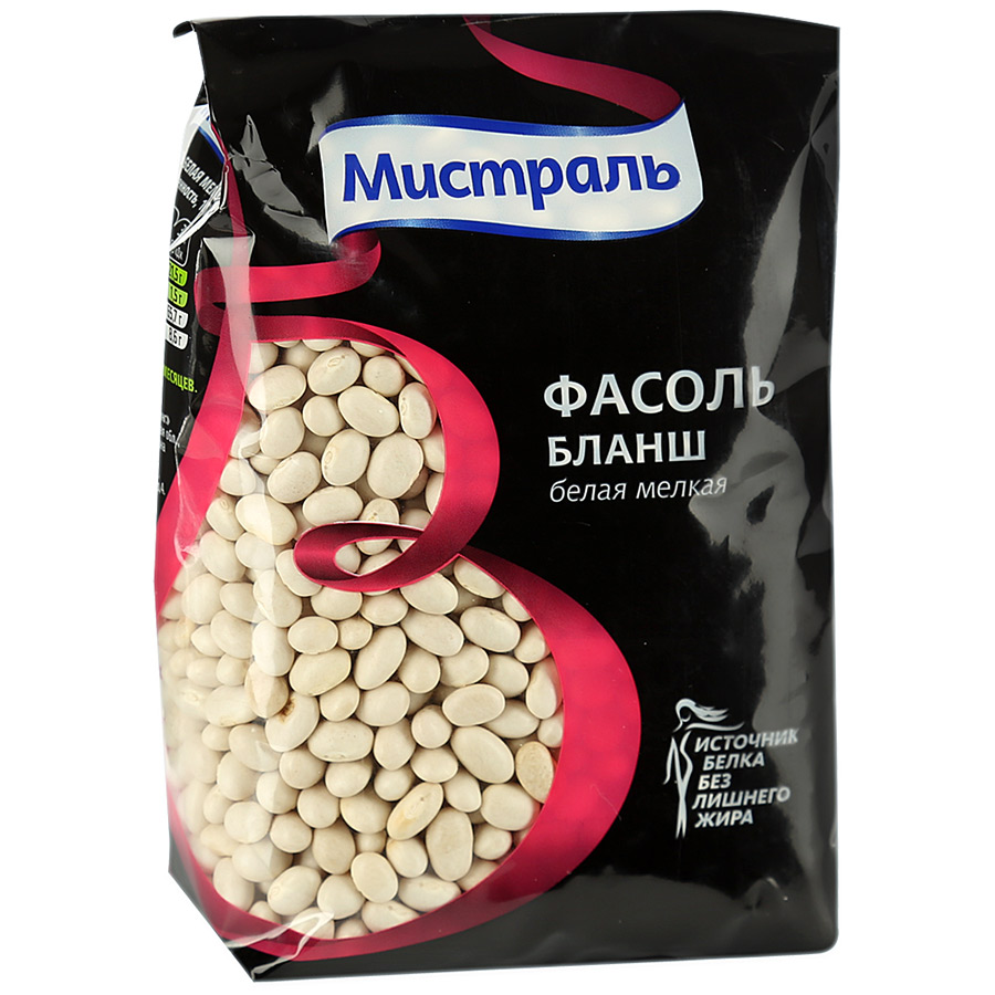 Фасоль Мистраль 450г Бланш белая мелкая
