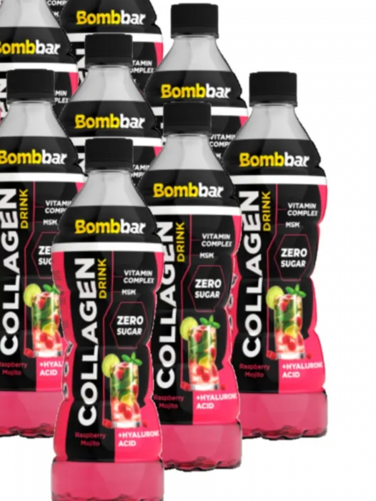 Напиток Бомббар 500мл Коллаген со вкусом Малиновый мохито ПЭТ