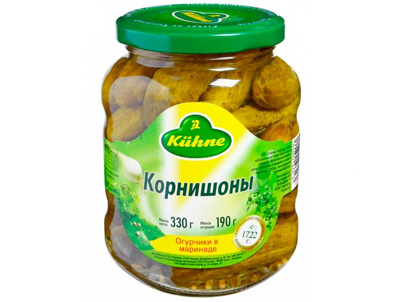 Корнишоны Кюне 330 г ст/б
