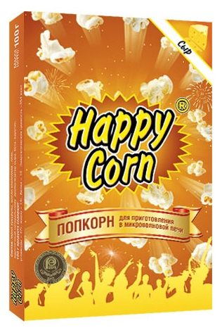 Попкорн Хеппи Корн 100г д/СВЧ Сыр м/уп.