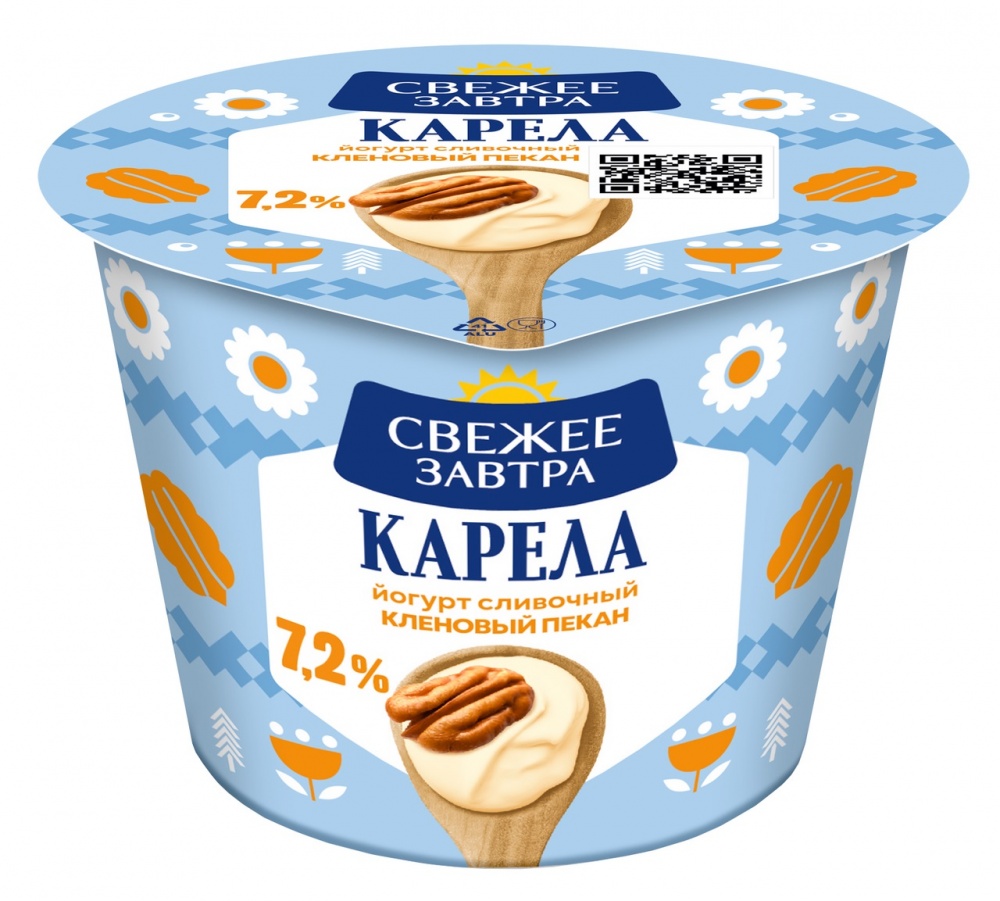 Йогурт Свежее Завтра 180г Клен пекан 7,2% стакан
