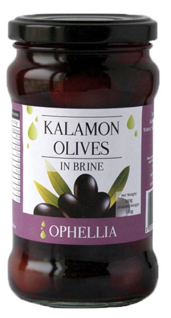 Офелия оливки 314мл каламата в рассоле ст/б