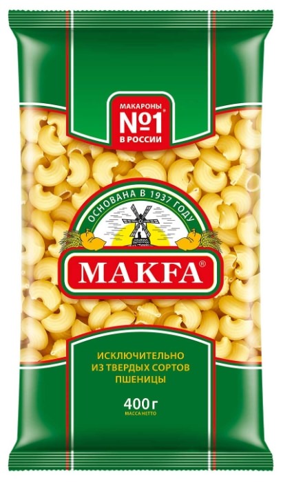 Макфа макаронные изделия 400г Улитки м/у