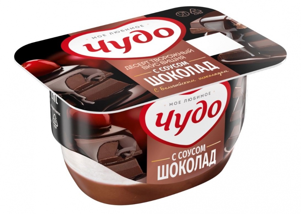 Творожок Чудо 100г Вишня-Шоколад 4,4% ван