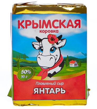 Сыр Крымская Коровка 180г плавл Янтарь 50%