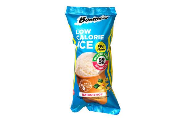 Мороженое Бомббар 80г Ванильное с пониж. калор. ваф. ст. (24)