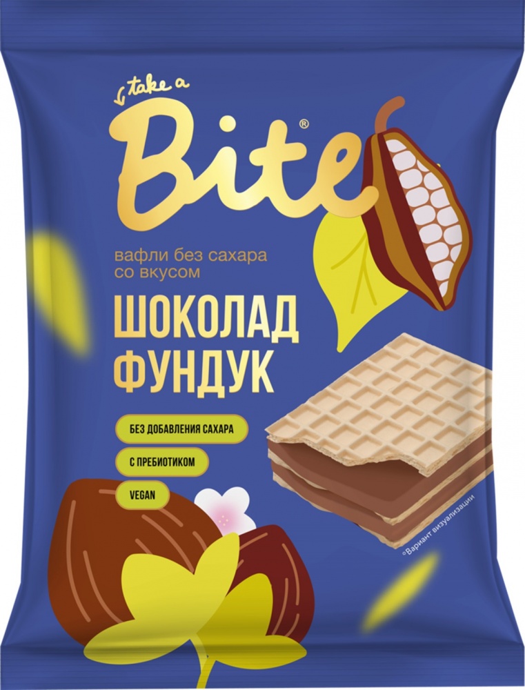 Вафли Байт 30г шоколад фундук б/сахара