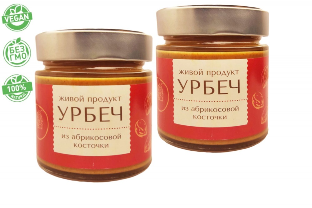Урбеч Живой продукт 200г из Абрикосовой косточки с/б