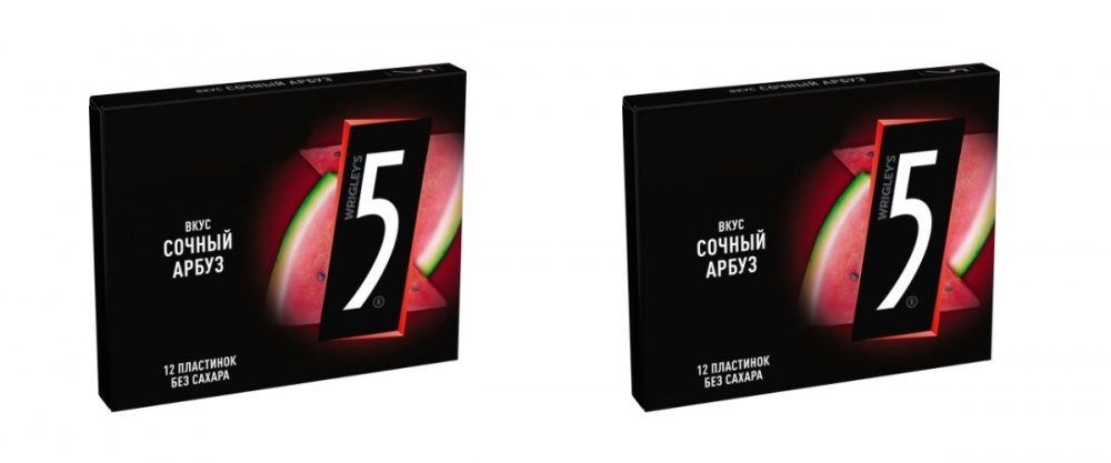 Жевательная резинка Ригли Five 15,6г Сочный арбуз